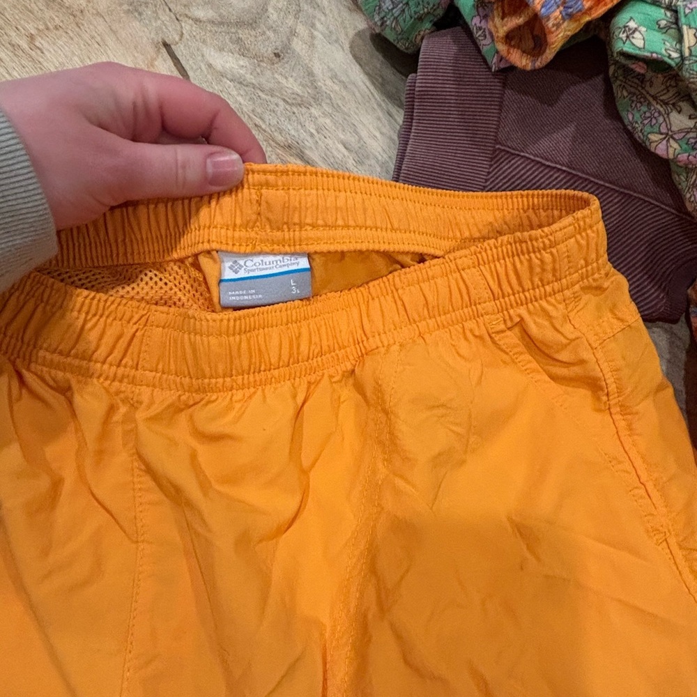 Columbia Bright Orange Sports Shorts